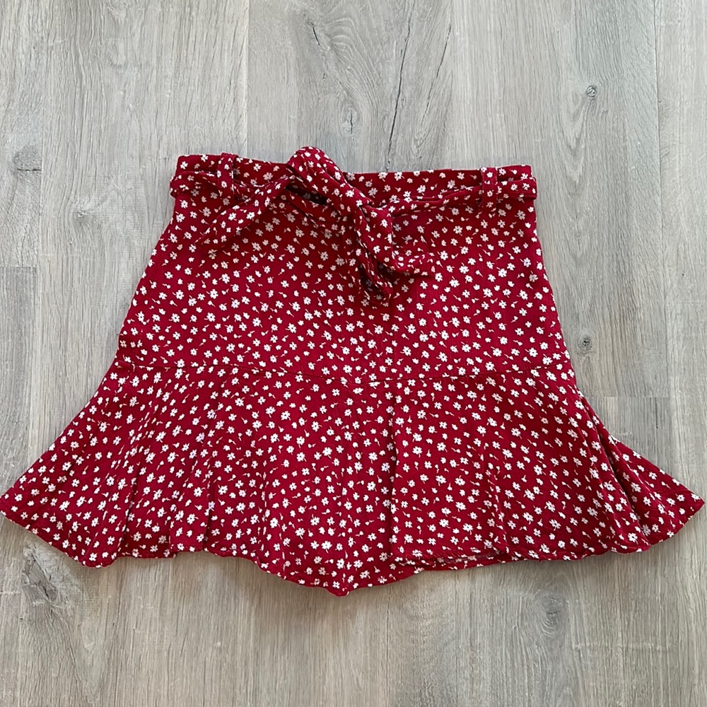 Zara Floral Skirt with Shorts Under